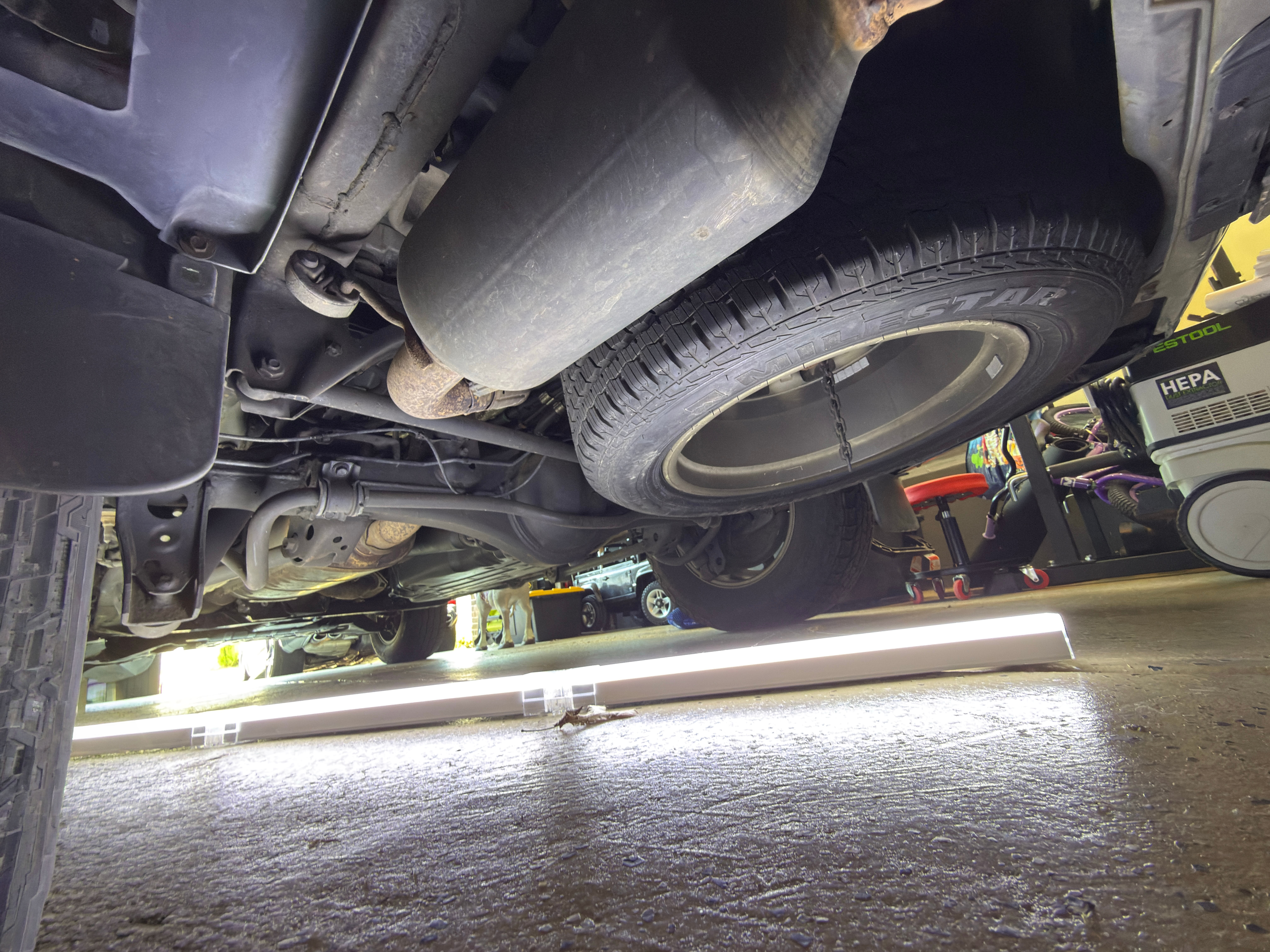 LX570 undercarriage — rust-free frame